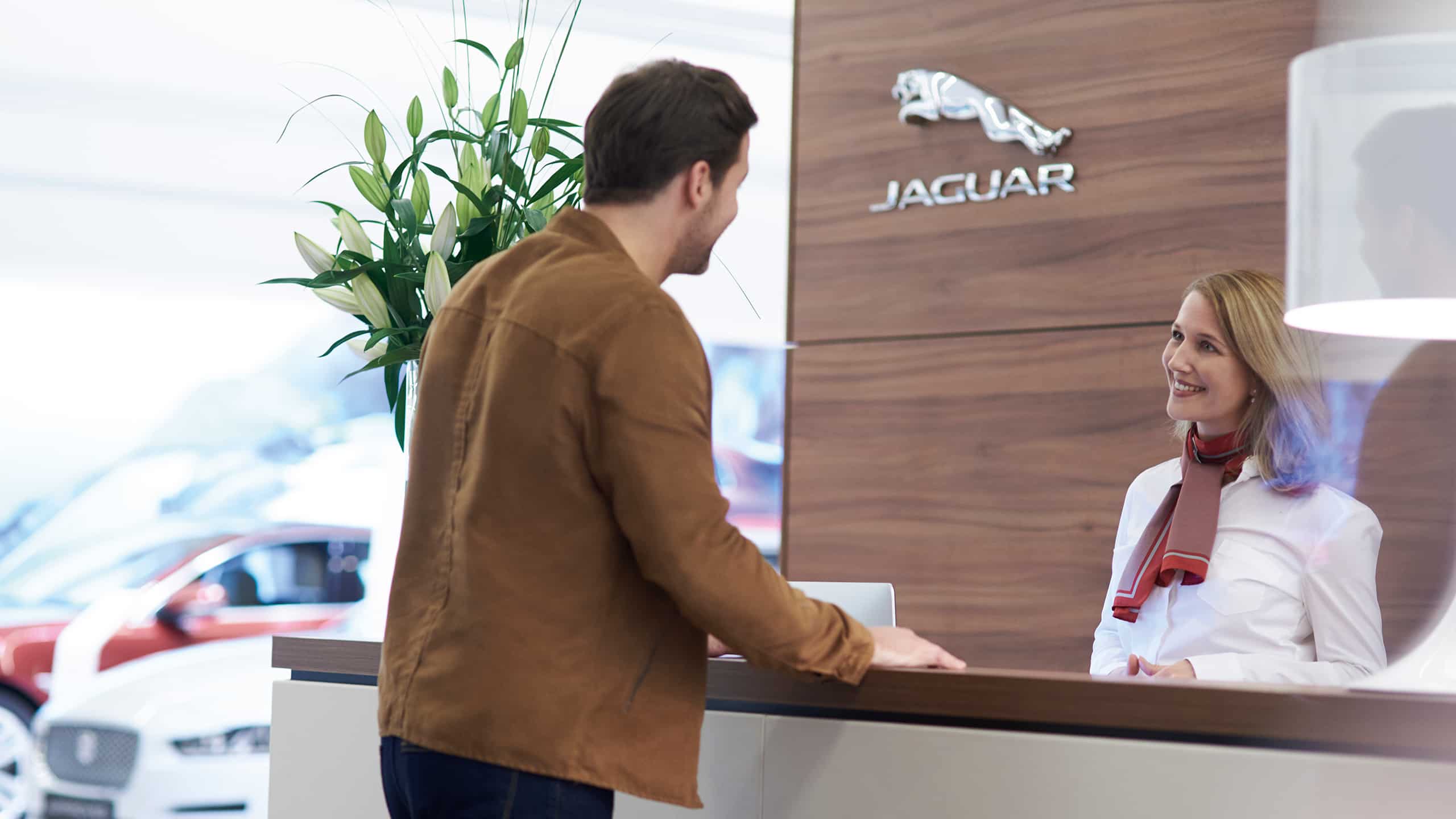 In line with sales Jaguar Showroom