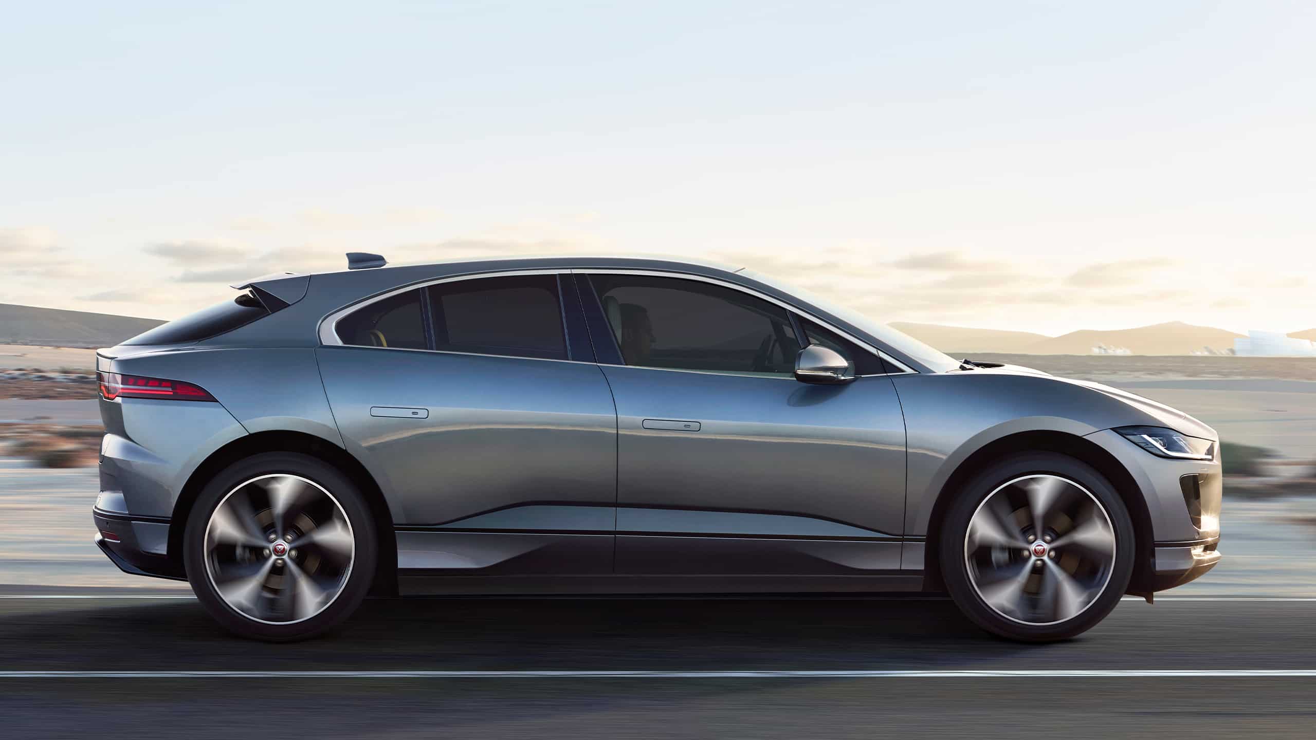 Jaguar I-Pace running on the road