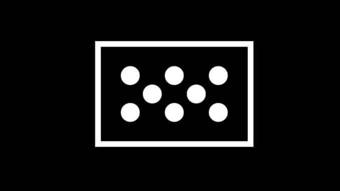 Few dots on black background